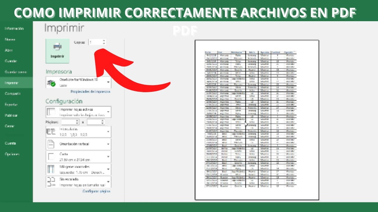 TITULOS Y AREAS DE IMPRESIÓN - COMO IMPRIMIR CORRECTAMENTE EN EXCEL ...