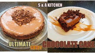 Ultimate gooey chocolate cake with ganache