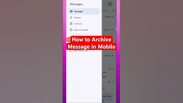 How to Archive/Unarchive messages in mobile | archive messenger messages in mobile