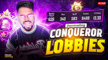 RANK PUSH IN TOP 100 CONQUEROR LOBBY  #bgmilive #pubgmobile #shorts