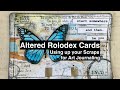 Altered Rolodex cards (Art Journaling) - Using up Scraps for Quick Art Journaling Projects