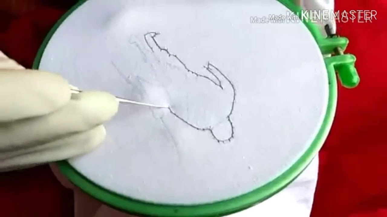 human hair embroidery