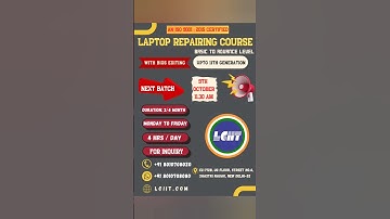 Laptop Repairing Course upto 11th generation with laptop bios editing course