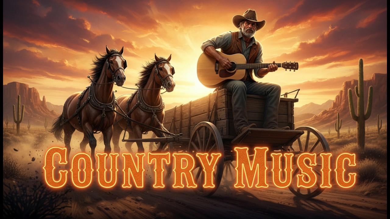 Cowboy Riffs COUNTRY MUSIC 🎸 Cowboy Guitar on the Wagon | Relaxing Wild West Country ...