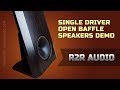Single driver open baffle speakers demo