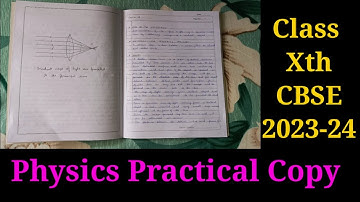 Class 10 physics practical copy | CBSE 2023-24 | solved physics practical notebook
