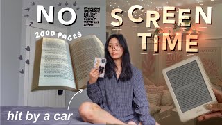 what i read with ZERO screen time ✨ because i got hit by a car womp womp