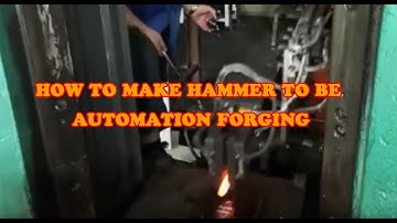 Old forging hammer modernized automatic forging production line for power parts in single die cavity