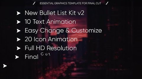 Bullet List Kit V2 Final Cut Pro Templates