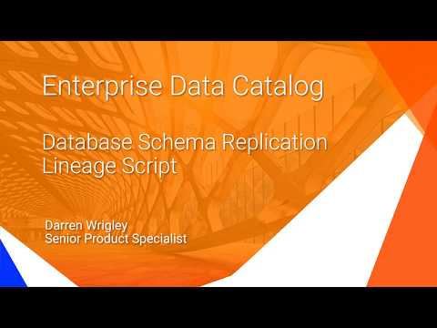 EDC: DB Schema Replication Lineage overview