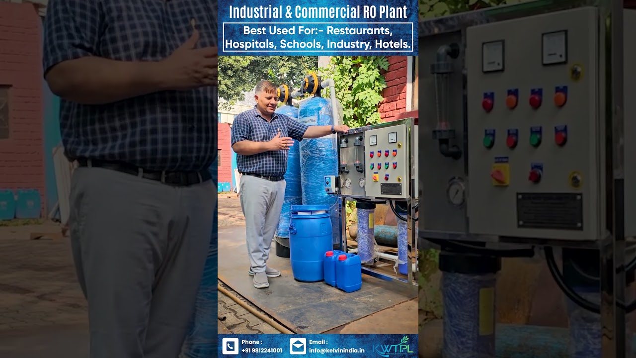 Industrial & Commercial RO Plant : For Restaurants, Hospitals, Schools Hotels 
