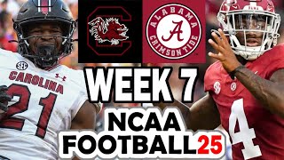 South Carolina at Alabama  Week 7 Simulation (2024 Rosters for NCAA 14)