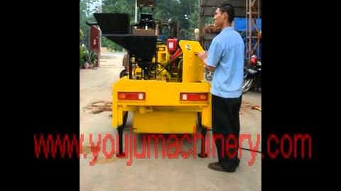 M7MI diesel engine interlock clay brick making machine