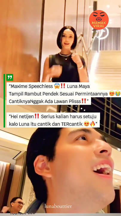 Luna Maya's New Hair Makes Maxime Speechless 😍‼️ #artistnews #viralnews #shorts