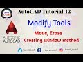 AutoCAD Tutorial-12 | Crossing window and Move | Modify Tool | AutoCAD தமிழில் | Tamil CADD