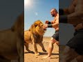 Battle between Man vs Lion  #animation #youtubeshorts #shorts #viral #trending #magic #moralstories