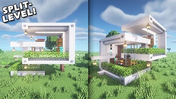 MINECRAFT: How to Build a SPLIT LEVEL MODERN HOUSE Tutorial