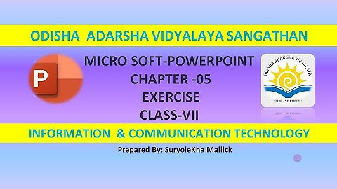 OAVS CLASS 7th COMPUTER CHAPTER 5 EXERCISE#MS POWER POINT#OAVS