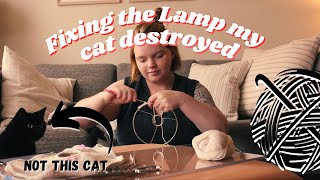 Crochet Lampshade - Fixing my Cat Problems 🐈‍⬛🧶