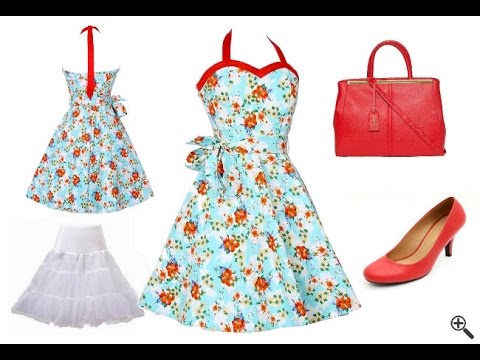 Gunstige Rockabilly Pin Up Kleider Mit Petticoat Im Vintage Outfit Youtube