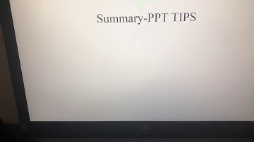 Summary - PPT Tips