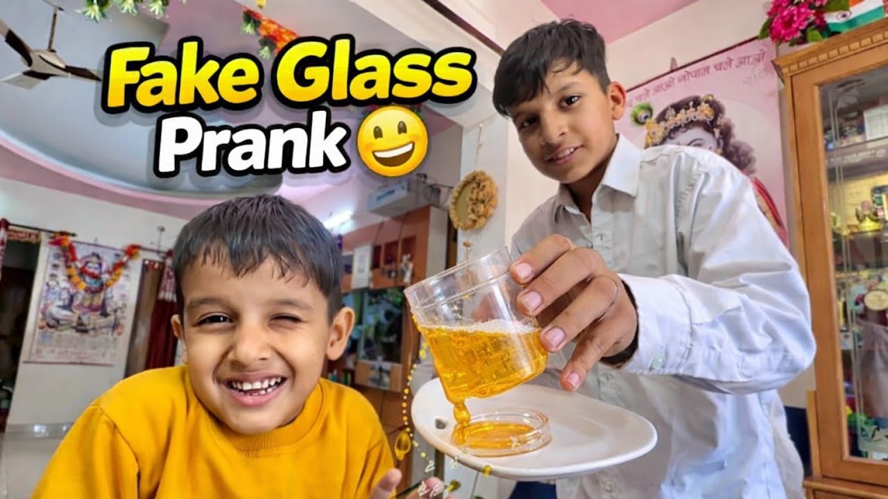 Fake Glass Prank 😅 | Glass Ko Todo Mat 😂 | Funny Kids Prank 