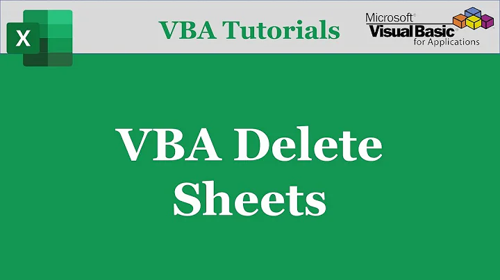 VBA To Delete Worksheet | Excel VBA Tutorials | Part-06