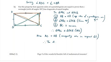 Year 10 5.3 Geometry 3  - Using congruence to investigate quadrilaterals