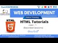 Web Designing | HTML 1st Class | Web Development Training Demo Tutorial Video | Web Developer Course