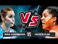 Irina Voronkova vs Celeste Plak | Very powerfull spikes | Who is the Best for you ?  | VNL 2019 |