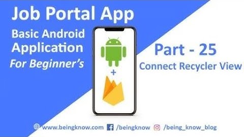 Job Portal App - Part 25 | Connect Recycler View