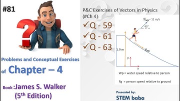 #apphysics  1 | Video solution of Ch 4 | P&C Exercises (Q59 - Q63) | James S. walker 5th Edition