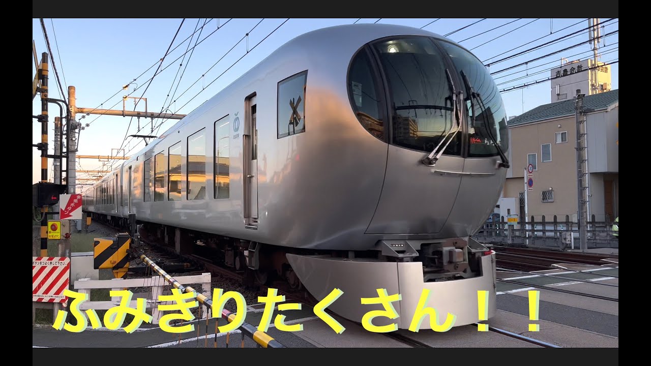 【踏切】4K 西武線　踏切動画　電車　train railroad railway crossing kids 西武池袋線　食事列車あり　ラビュー
