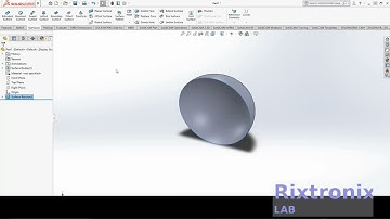 Creating hollow half full sphere Solidworks