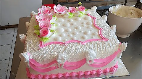 Diseno De Pastel Cuadrado Para Mujer