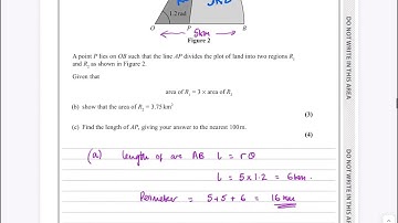 IAL, Edexcel, Oct 2024, P1, Q5, Radians, Arc Length, Areas of Sectors, Pure, Nick Peters, WMA11/01