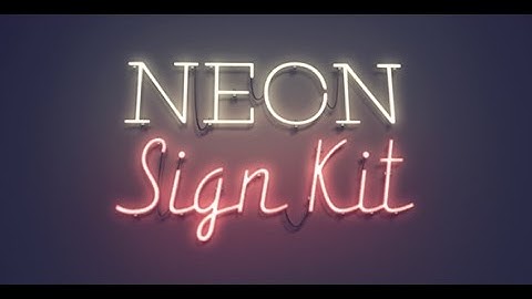 After Effects Template - Neon Sign Kit
