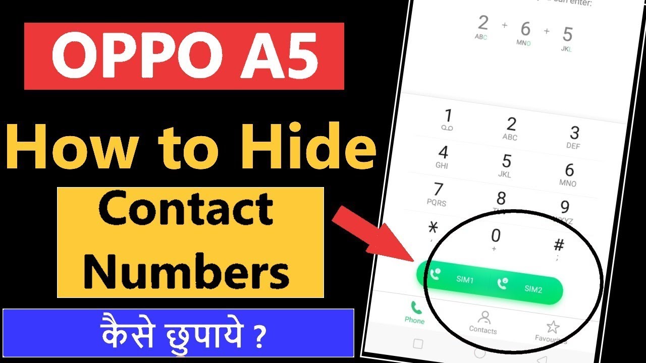 how-to-hide-contact-numbers-in-oppo-a5-hide-unhide-oppo-a5-contact