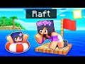 Saving My BABY On A RAFT In Minecraft!