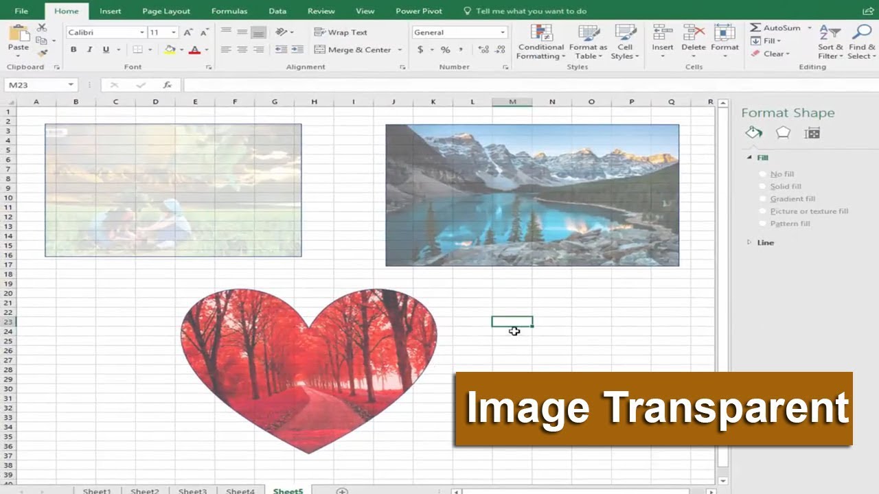 Make Chart Transparent Excel