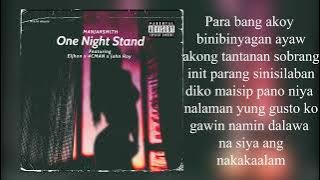 One Night Stand - Manjar Featuring Eljhon x 4Cman x John roy (Lyrics Audio)