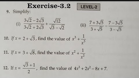 RD Sharma Solutions for Class 9 Maths Chapter 3 Rationalisation Exercise 3.2 Q9 to Q12