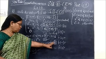 11th Maths [Part-16] Ex-1.3 Set Relations and Functions sum 2 E.M Gomathi dharmarajan