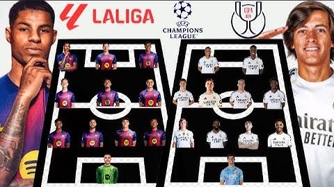 Debut Marcus Rashford ~ Barcelona Vs Real Madrid Potential Line up Differences Under Flick & Alonso