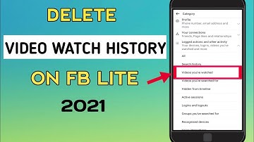 How to delete video watch history on facebook lite|How to delete facebook video watch history 2021