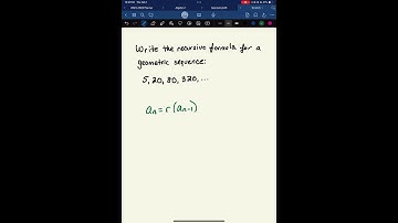 How to write the Recursive Formula for a Geometric Sequence