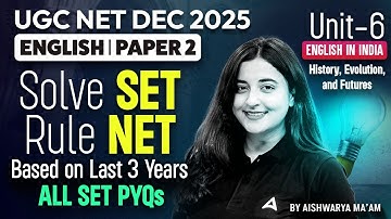 UGC NET English Literature Unit 6 | Based On Last 3 years All SET PYQs By Aishwarya Mam