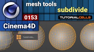 0153. subdivide mesh, weight subdivision surface in cinema 4d