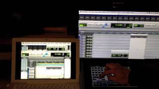 Pad Tools - One iPad with full HUI control over two Pro Tools.