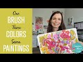 Skillshare class simplifying painting one brush three colors